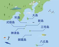 伊豆諸島の俯瞰図