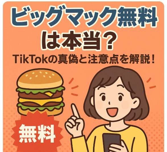 ビッグマック無料は本当？TikTokの真偽と注意点を解説！