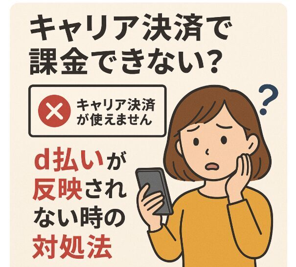キャリア決済で課金できない？d払いが反映されない時の対処法