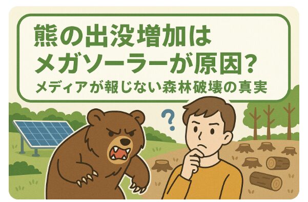 熊とメガソーラー　アイキャッチ画像
