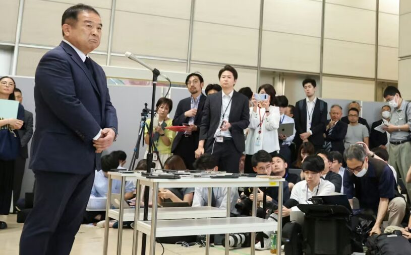 日テレ社長　会見