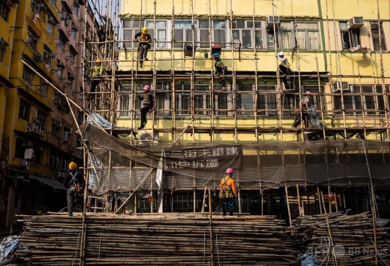 香港名物　竹の足場