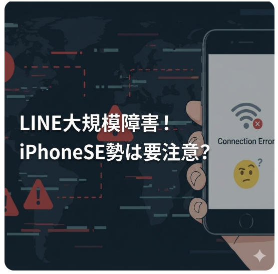 LINEが使えないのはiPhoneSEのせい？2025年12月1日に大規模障害発生中！