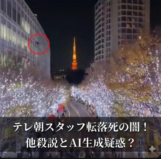 【衝撃動画】テレ朝スタッフ転落死に他殺説浮上！AI生成の可能性も？ネットの疑惑を徹底検証