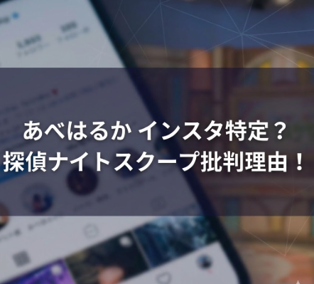 あべはるかインスタ特定？探偵ナイトスクープ批判の理由は！