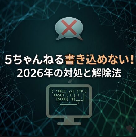 5ちゃんねる書き込めない理由！2026年現在の規制解除方法は？