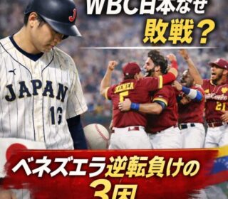 アイキャッチ画像　WBC　日本敗退