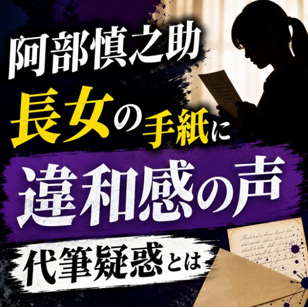 阿部慎之助の長女の手紙に違和感の声！代筆疑惑が浮上した理由とは