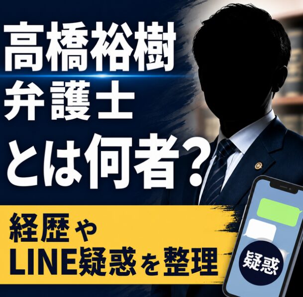 高橋裕樹弁護士とは何者？経歴やLINE疑惑の報道内容を整理