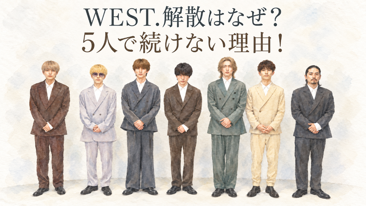 WEST.解散はなぜ？5人で続けなかった理由と活動終了までの経緯