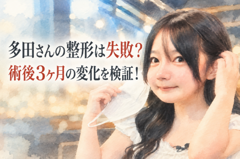多田さんの整形は失敗なの？術後3ヶ月のビフォーアフターと完成までの経過